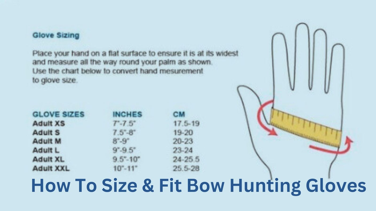 How to size and fit bow hunting gloves